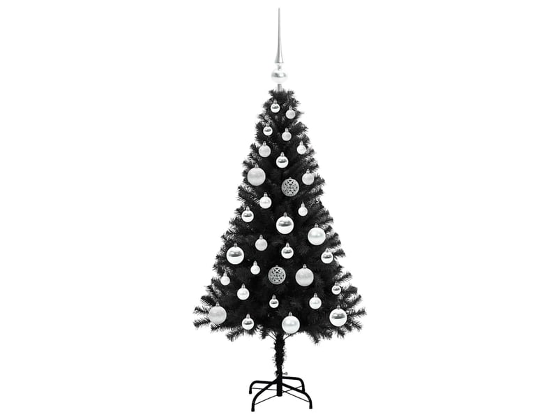 Sapin de noël, arbre de noël noir 120 cm pvc cf61546  - Conforama D