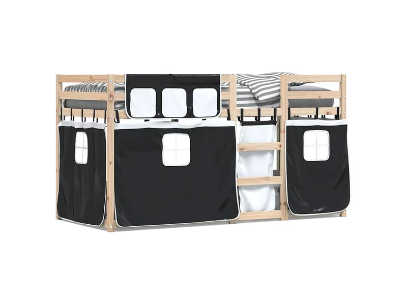 Lit simple- lit adulte - lit superposé sans matelas 80x200 cm bois de pin massif - Conforama A