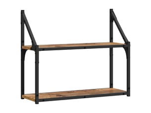Étagère flottante, étagère suspendue montage mural bois ancien 60 x 21 x 51 cm cf42457