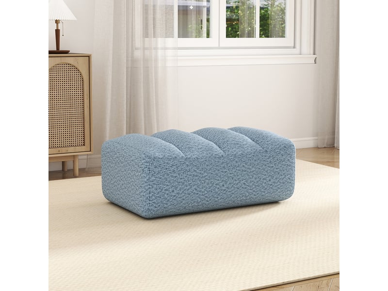 Brravo ottoman polaire granulaire bleu SF20250067008 - Conforama B