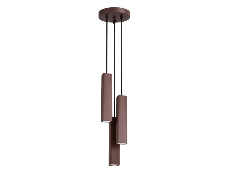  Suspension rayo 3p brune aluminium moderne 108x20x20cm SL.3241 - Conforama A