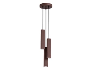 Suspension rayo 3p brune aluminium moderne 108x20x20cm