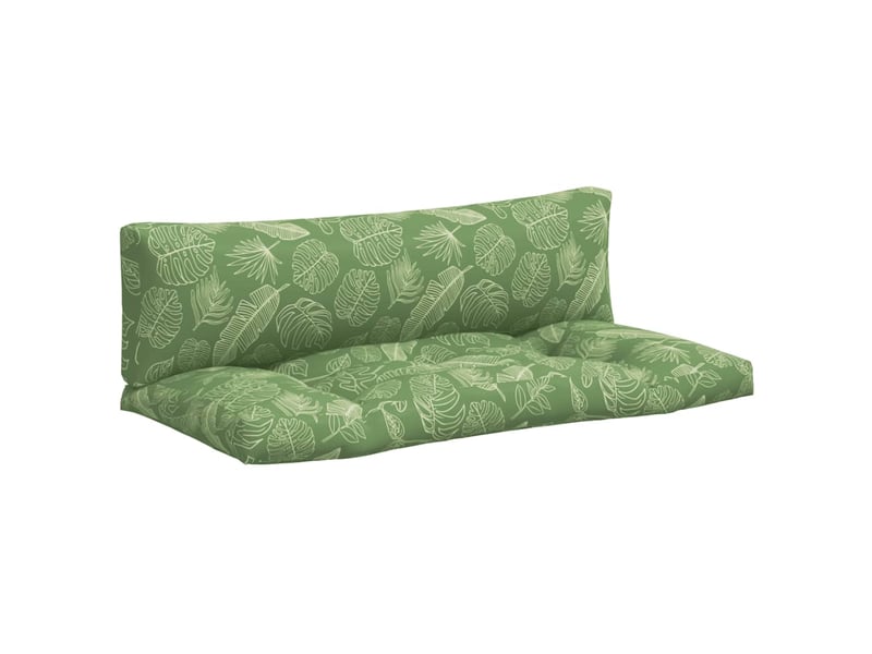  Lot de 2 coussins de palette, coussins de canapé motif de feuilles tissu oxford cf59571  - Conforama A