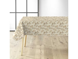 Nappe toile cirée butinette 140x240cm naturel