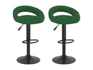 Lot de 2 tabouret de bar, chaise de bar vert foncé velours shl75606