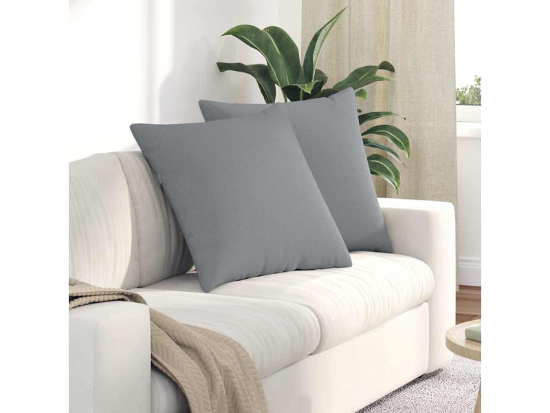  Lot de 2 coussins de canapé, coussins décoratifs tissu gris clair 80 x 80 cm cf58852  - Conforama B