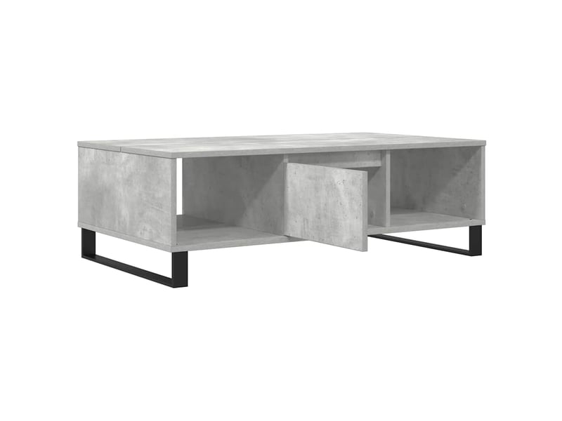  Table basse - table de salon - table à thé gris béton 104x60x35 cm bois d'ingénierie  - Conforama D