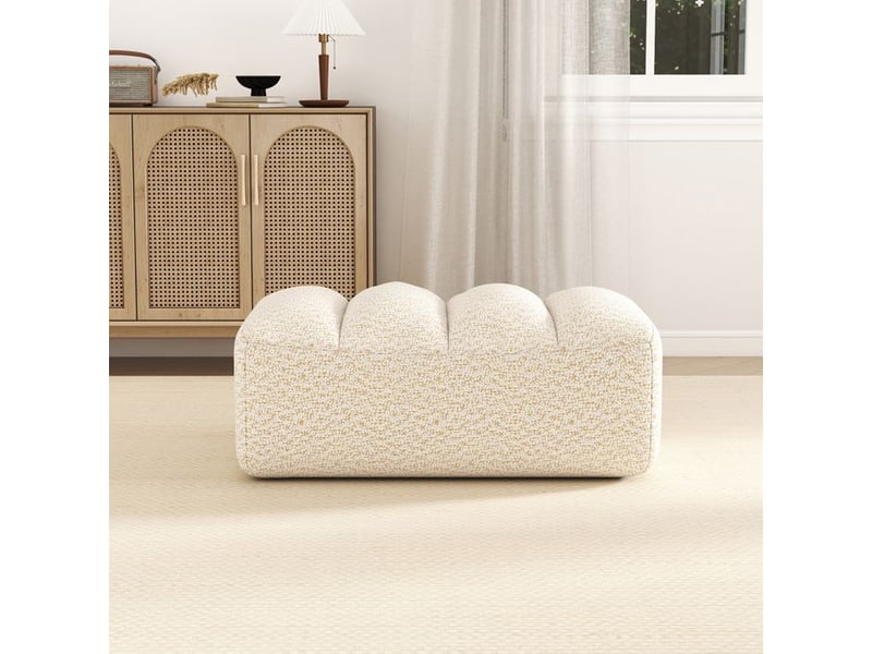 Ottoman polaire - polaire granulaire douce - 104x61x45 cm - poids 10.5 kg - confort ergonomique  - Conforama C