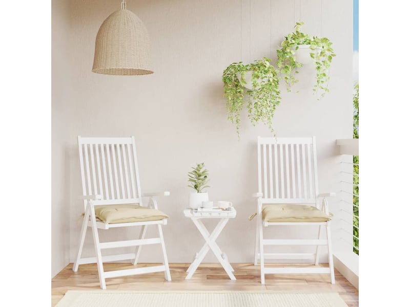  Lot de 2 coussins de palette, coussins de canapé beige 50x50x7 cm tissu oxford cf59486  - Conforama B