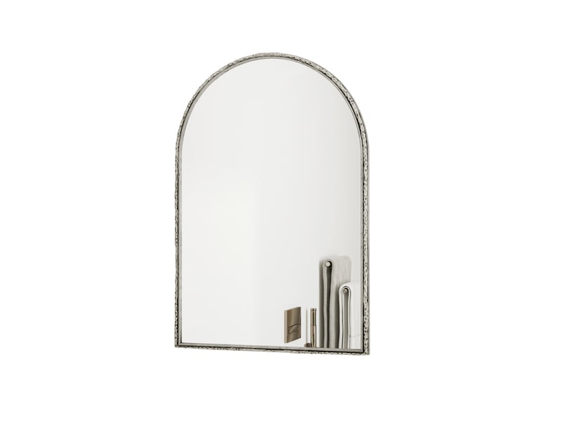  Miroir mural forme arche en verre et fer argenté 61 x 91 cm W2552P246664 - Conforama A