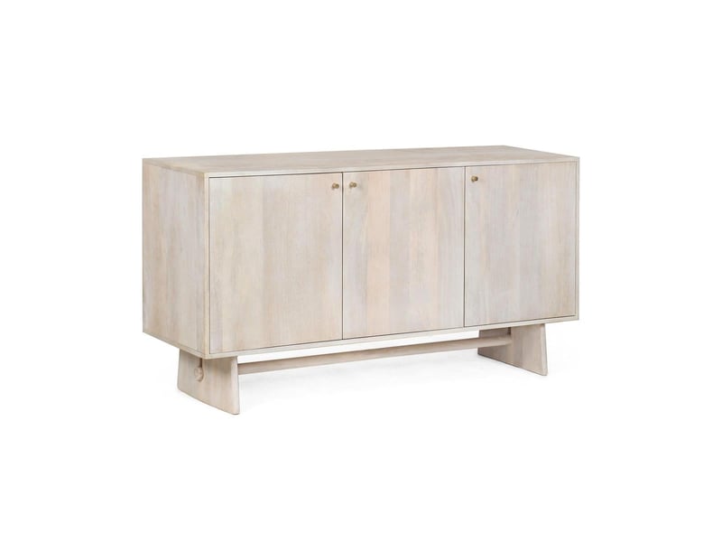  Buffet en bois pour le salon 3 portes 150x45x80 bizzotto elisheva  - Conforama A