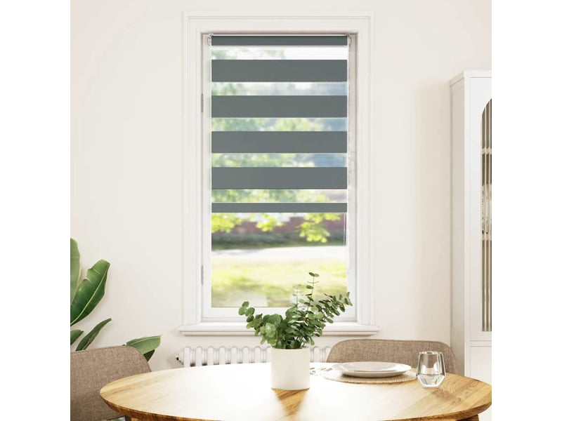  Store zèbre, store de fenêtre gris foncé largeur du tissu 60,9 cm polyester cf48612  - Conforama A