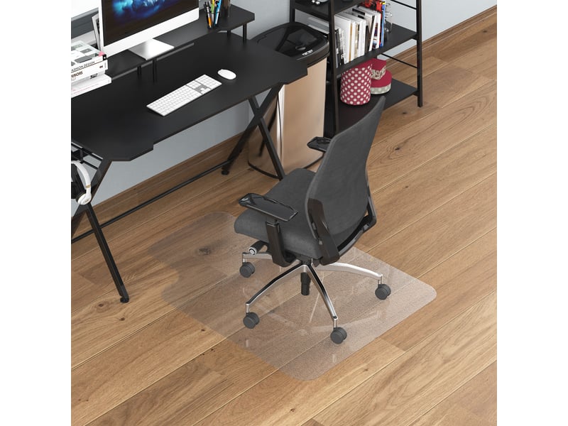 Tapis chaise de bureau 90 x 120 cm antidérapant, transparent, tapis de sol bureau résistant aux rayures  - Conforama D