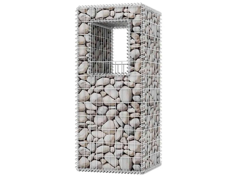  Jardinière - bac à fleurspoteau de panier gabion 2 pcs acier 50x50x120 cm  - Conforama D