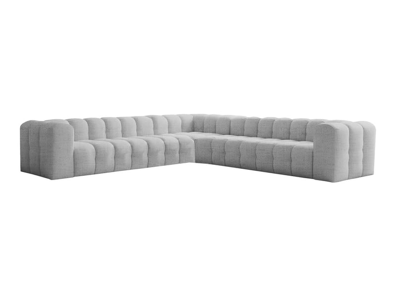  Canapé d'angle réversible miloe 8 places en tissu - gris clair MILOE - Conforama A