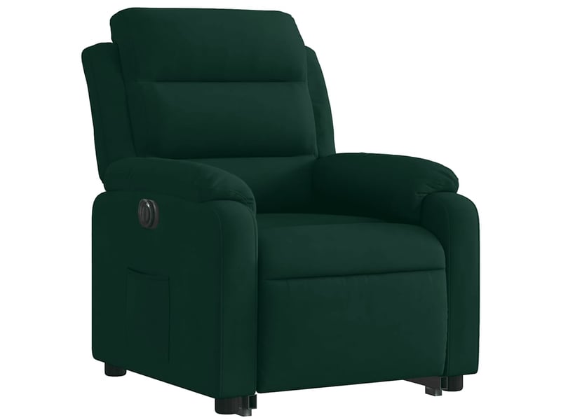  Fauteuil de bureau, fauteuil inclinable électrique vert foncé velours  - Conforama D