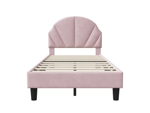Lit simple 90x200 cm FEEOHOME coloris rose