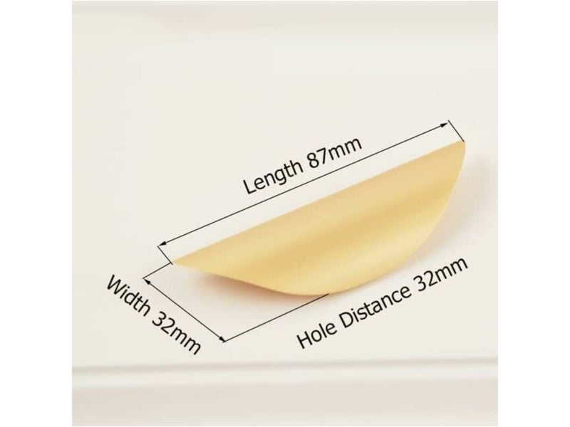 Boutons et poignées de meubles,2pcs poignée de meubles doré - poignee meuble poignée doré en alliage de zinc distance de trou 32mm - Conforama B