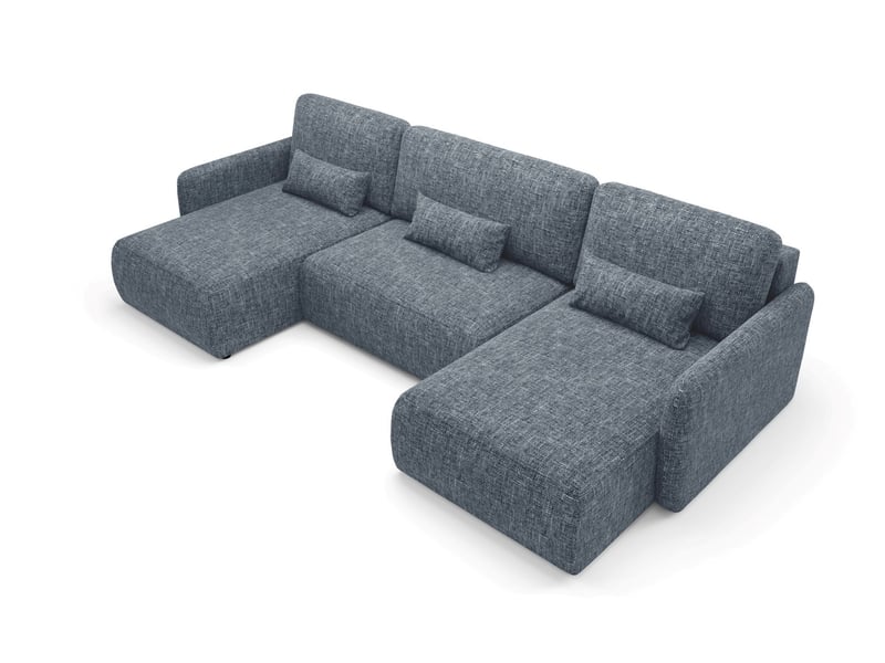  Canapé d'angle convertible livello u gris anthracite  - Conforama E