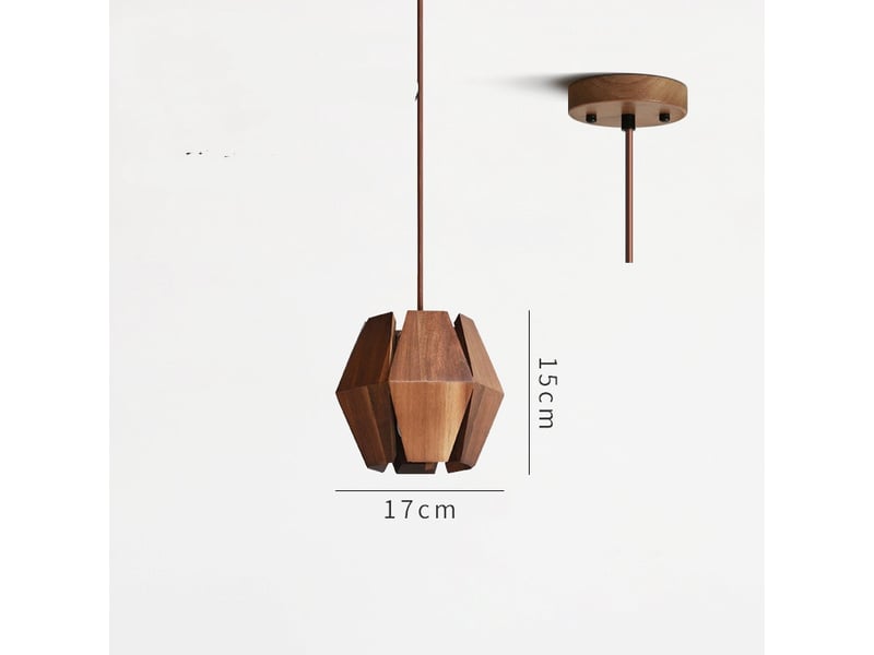  Lampe à suspension, bûche, style rétro japonais d17xh15cm  - Conforama B