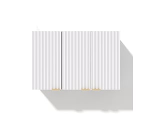 Armoire murale 3 portes en mdf coloris blanc 90 x 29 x 60 cm