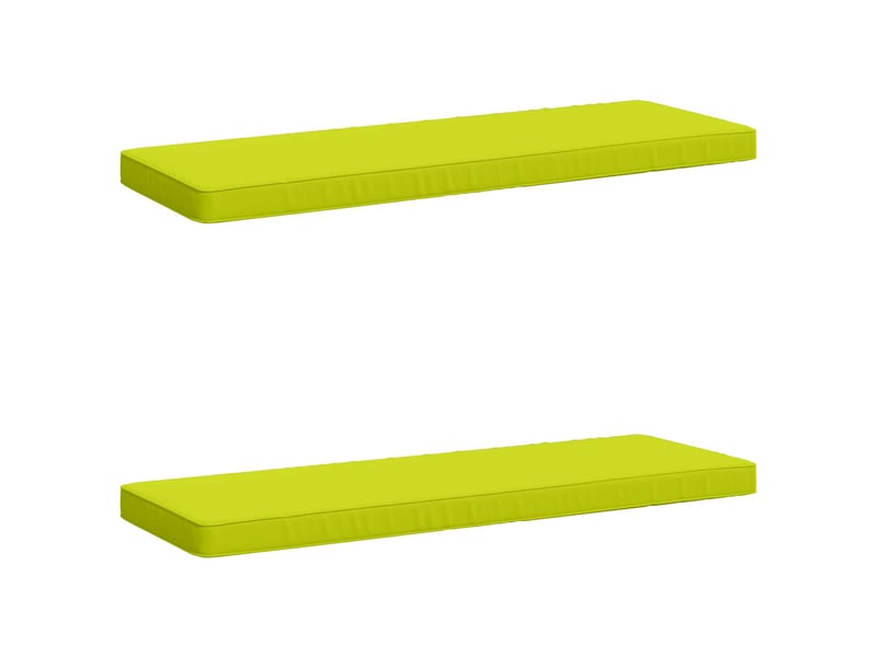 Lot de 2 coussins de banc, coussins d'assise vught 100 % polyester vert vif. Cf58261 - Conforama A