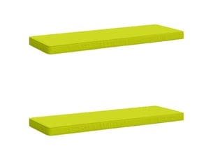 Lot de 2 coussins de banc, coussins d'assise vught 100 % polyester vert vif. Cf58261