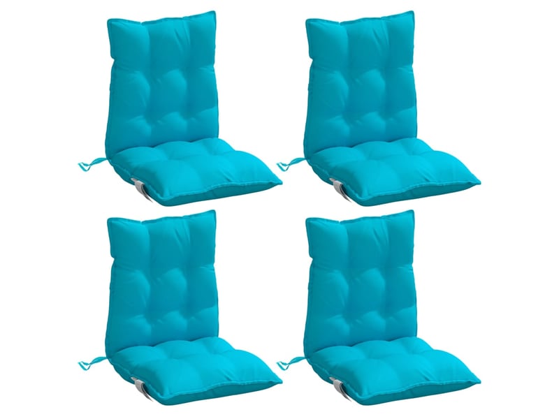 Lot de 4 coussins d'extérieur, coussins de chaise turquoise cf56426 - Conforama C