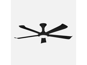 Ventilateur de plafond fabrilamp vinaros dc noir 5 pales 144 cm 6 vitesses led 18 w télécommande