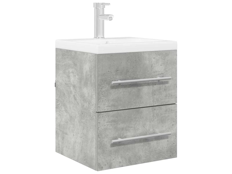  Armoire d'évier, meuble de rangement gris béton 38.5x41x48 cm bois d'ingénierie  - Conforama C