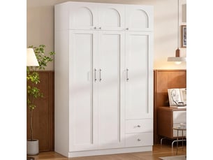 Armoire     <strong></strong> <strong></strong> coloris blanc largeur 120 cm