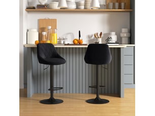 tabouret de bar assise réglable en hauteur <strong>HAUSS SPOLE</strong> - noir hauteur d'assise 60 cm vendu Par paire