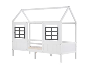 Lit cabane 90x200 cm REDOM   coloris blanc