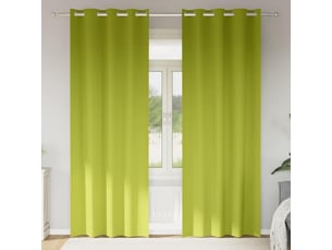 Lot de 2 rideaux occultants, rideaux black-out avec anneaux vert 260 x 140 cm cf44817