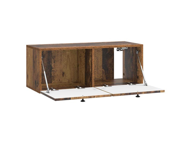  Meuble tv - banc tv - meuble de rangement mural bois ancien 78,5 x 31 x 30 cm bois d'ingénierie  - Conforama E