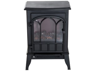 Cheminée électrique sur pied noire 10002000 w, effet flamme led réglable