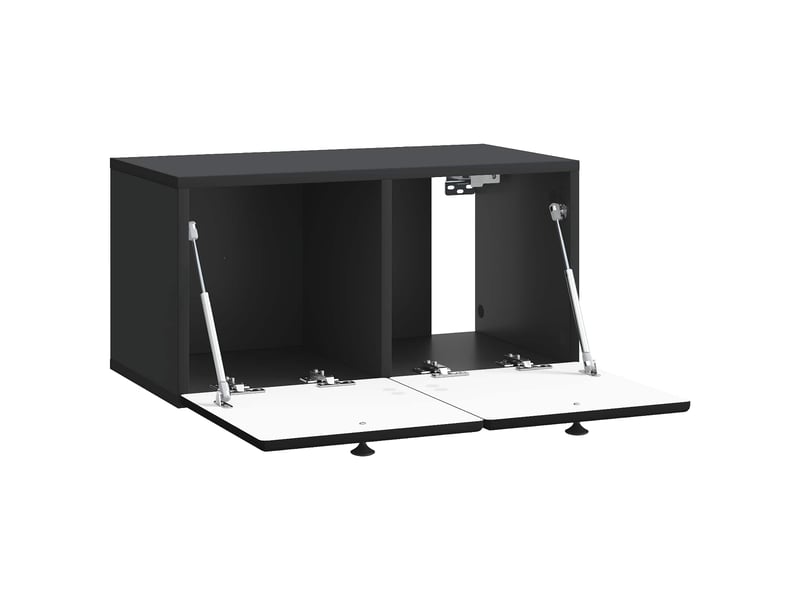  Meuble tv - banc tv - meuble de rangement mural 59,5 x 31 x 30 cm noir bois d'ingénierie  - Conforama E