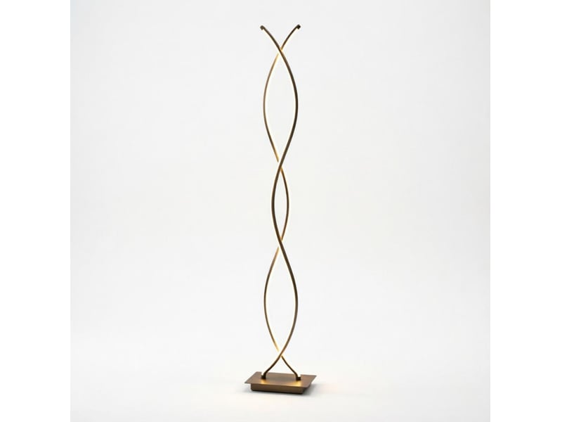  Lampadaire led 35 x 20 x 140 cm en aluminium et acrylique avec réglage de la luminosité par interrupteur au pied noir chicfurn  - Conforama A