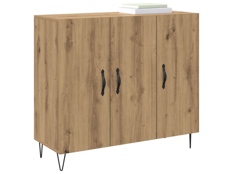 Buffet - bahut - meuble de rangement chêne artisanal 90 x 32,5 x 80 cm bois d'ingénierie - Conforama C