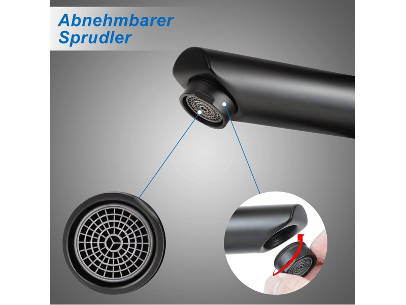  Nettlife robinet d'évier robinet chaudfroid robinet haute pression en acier inoxydable  - Conforama E