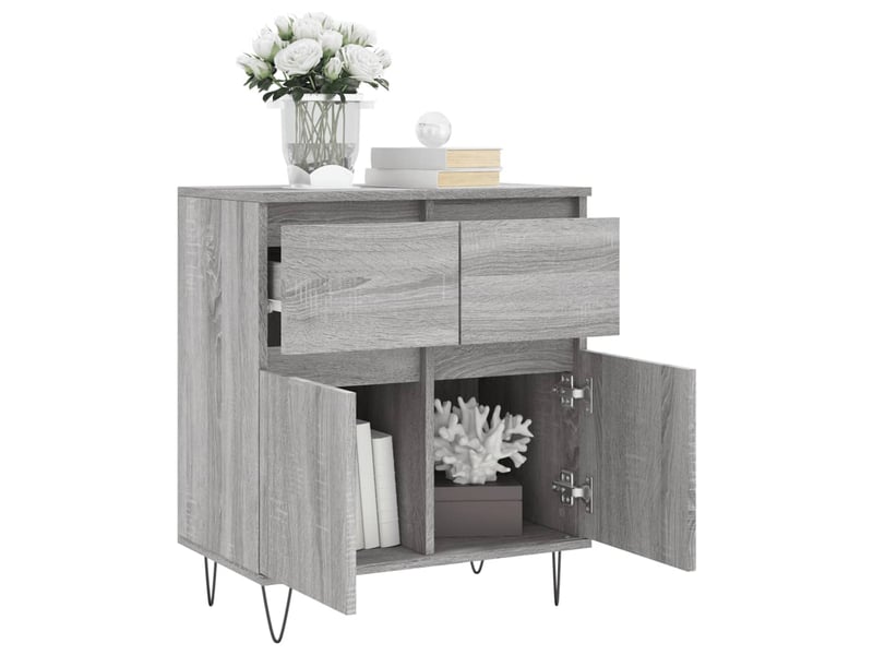  Buffet - bahut - meuble de rangement sonoma gris 60x35x70 cm bois d'ingénierie  - Conforama D
