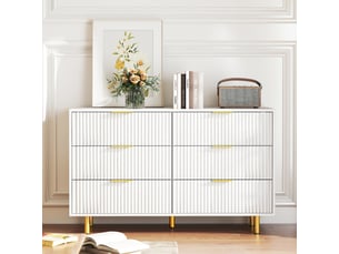 Chiffonnier 6 tiroir(s) <strong>NAHILIMI</strong> <strong></strong> coloris blanc largeur 40 cm hauteur 72 cm