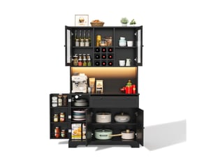 Vitrine coloris noir <strong>OOIILLEE</strong> <strong>Luxe haut de gamme</strong> - 105 cmx180 cm
