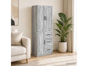 Buffet - ensemble de meubles 2 pc sonoma gris bois d'ingénierie