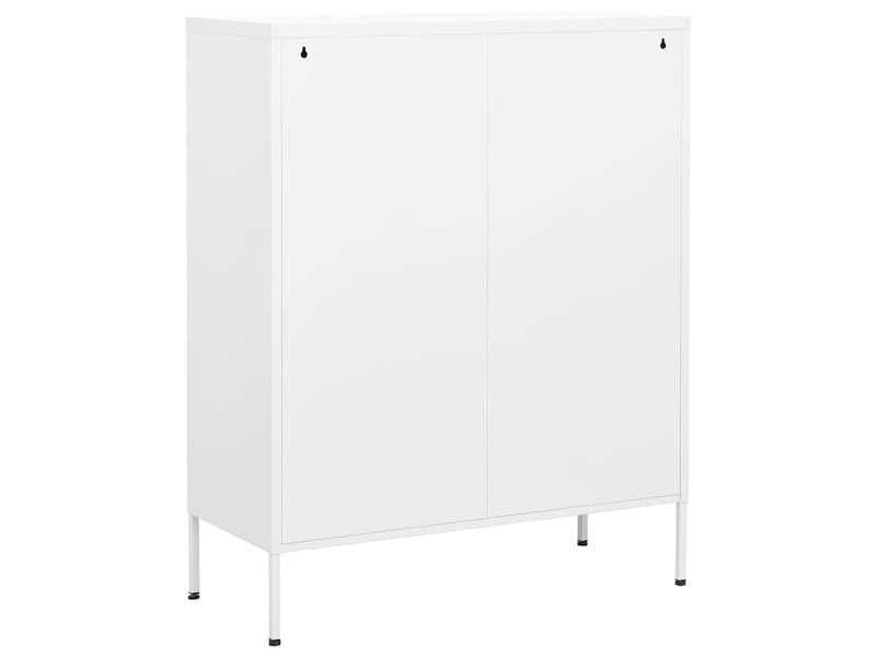  Armoire de rangement, rangement bureau blanc 80x35x101,5 cm acier shl2252  - Conforama D