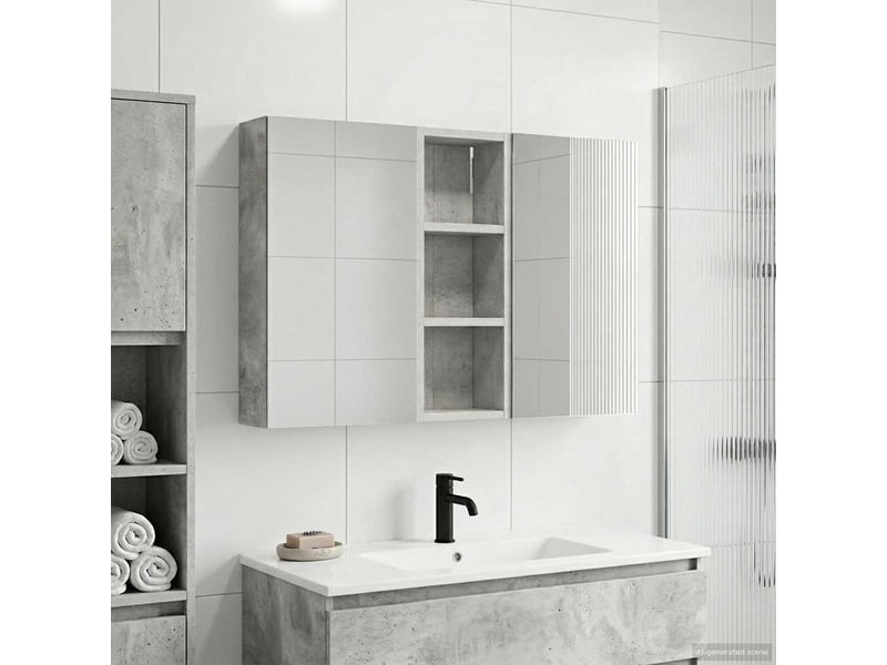  Ensemble de meubles de salle de bain 3 pcs 80x10.5x50 cm shl1631  - Conforama B