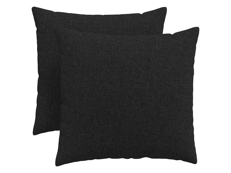  Lot de 2 coussins de canapé, coussins décoratifs tissu noir 50 x 50 cm cf58917  - Conforama A
