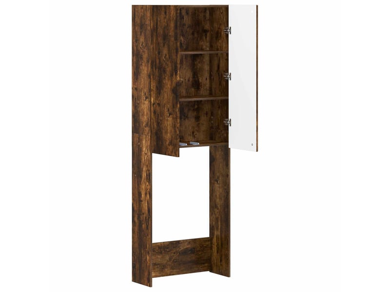 Armoire de toilette arnhem chêne fumé 66x25.5x190 cm - Conforama D