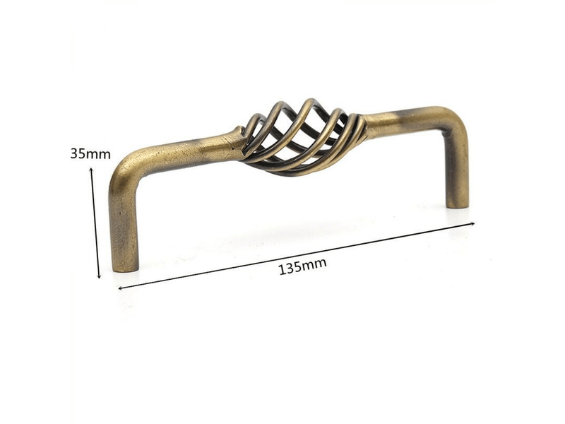 Jeu de 4 poignées anciennes en inconel pour tiroirs de coiffeuse - bronze128 mm - Conforama D
