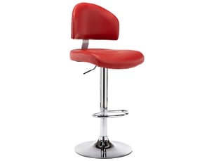 Tabouret de bar, chaise de bar rouge bordeaux similicuir shl55085